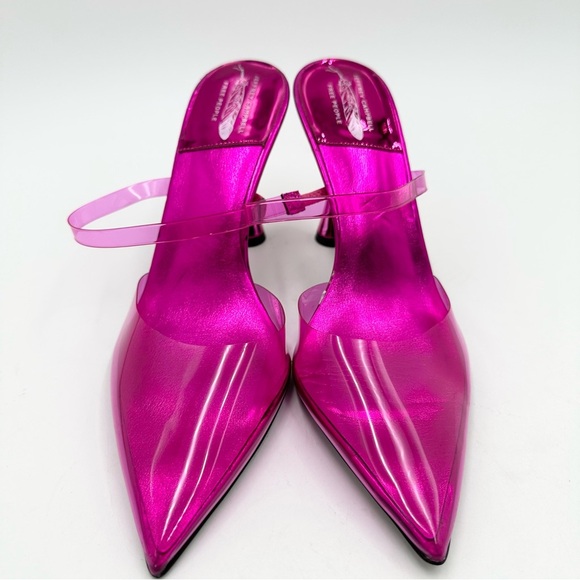 Jeffrey Campbell x Free People Mika Vinyl Heels in Fuchsia - Picture 3 of 10